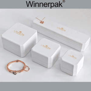 Winnerpak LE11-WT LED White Leatherette Jewelry Box Collection with Bracelet and Necklace Display